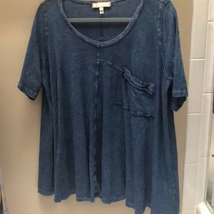 ANTHROPOLOGIE Eri + Ali Blue Flowy Top!